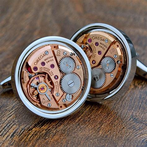 watch movement cufflinks omega|omega watch cufflinks.